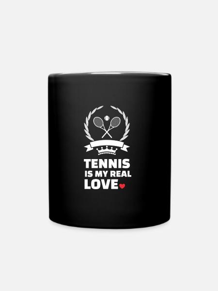 Ich Liebe Tennis - Tasse einfarbig - Schwarz