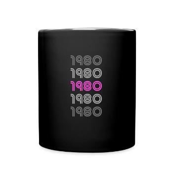 1980 - Tasse einfarbig - Schwarz - Vorne