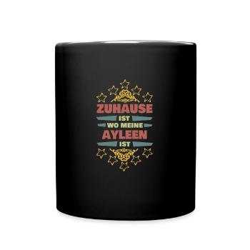 Lebenspartnerin Ayleen - Tasse einfarbig - Schwarz - Vorne