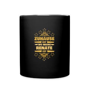 Freundin Renate - Tasse einfarbig - Schwarz - Vorne