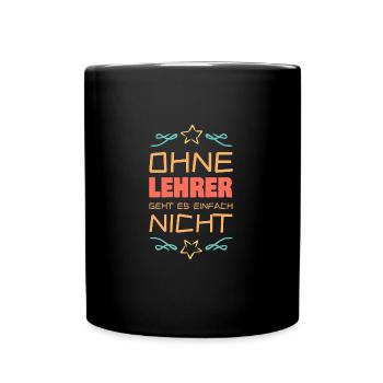 Lehrer - Tasse einfarbig - Schwarz - Vorne