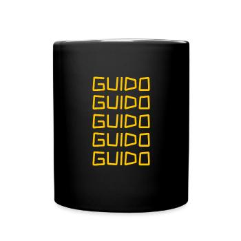 Vorname Guido - Tasse einfarbig - Schwarz - Vorne
