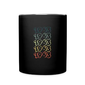 Année de naissance : 1963 - Mug uni - noir - Devant