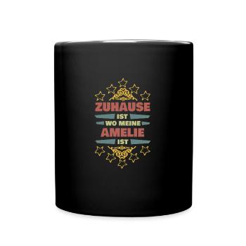 Lebenspartnerin Amelie - Tasse einfarbig - Schwarz - Vorne