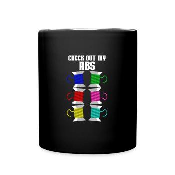 Check Out My Abs - 3D Printer - Full Colour Mug - black - Front