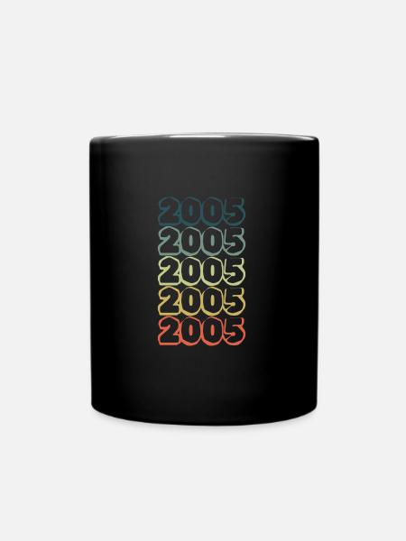Jahrgang 2005 - Tasse einfarbig - Schwarz
