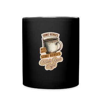 Some heroes wear capes - others cook - Full Colour Mug - black - Front