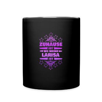 Larisa as a friend - Full Colour Mug - black - Front
