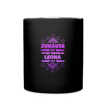 Petite amie Leona - Mug uni - noir - Devant