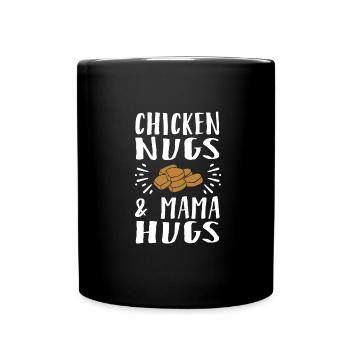Nugs de poulet et câlins de maman - Mug uni - noir - Devant