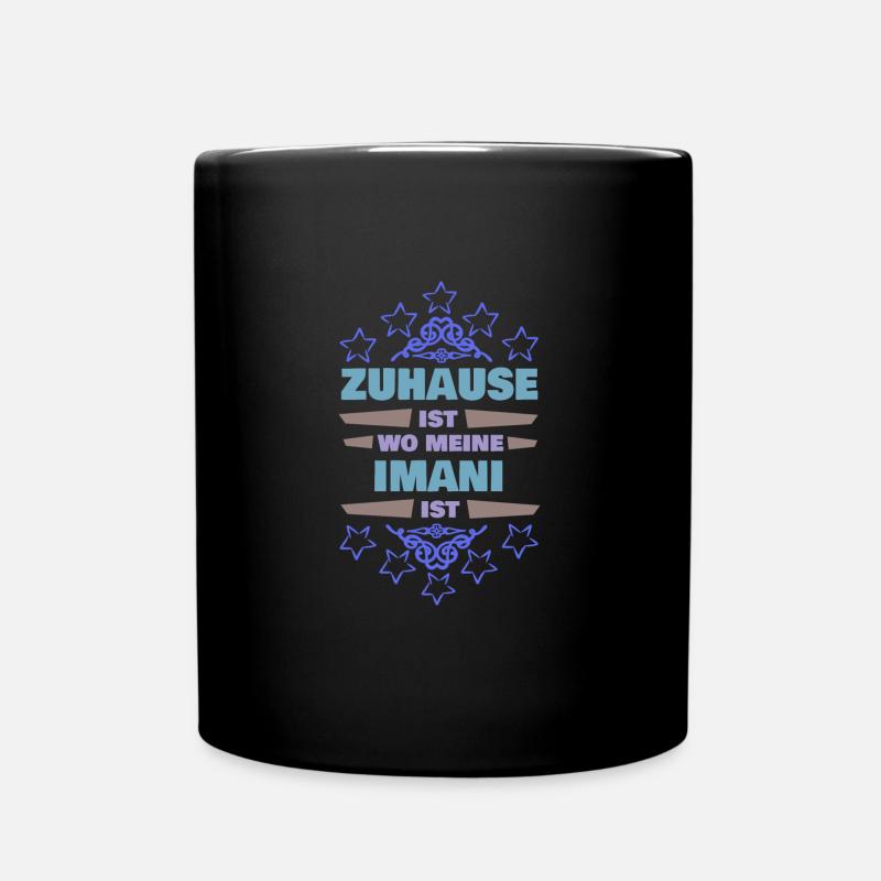 First name Imani - Full Colour Mug - black