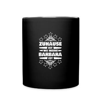 Barbara als Freundin - Tasse einfarbig - Schwarz - Vorne
