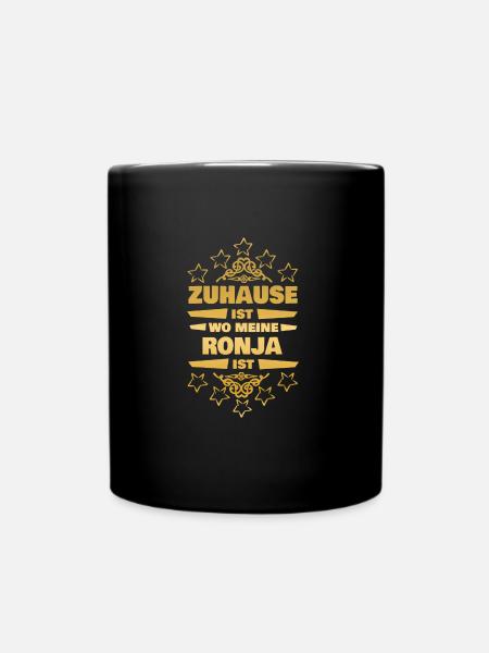 Freundin Ronja - Tasse einfarbig - Schwarz
