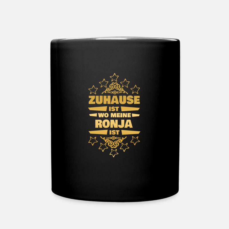 Freundin Ronja - Tasse einfarbig - Schwarz