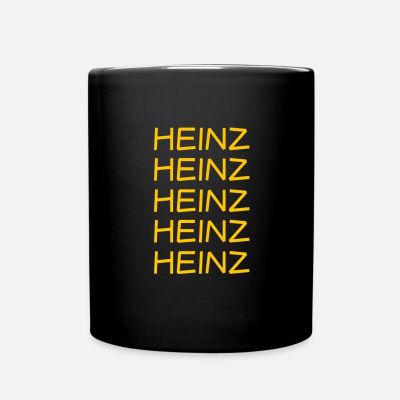 Vorname Heinz - Tasse einfarbig - Schwarz