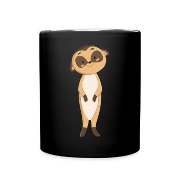 Suricate suricate - Mug uni - noir - Devant