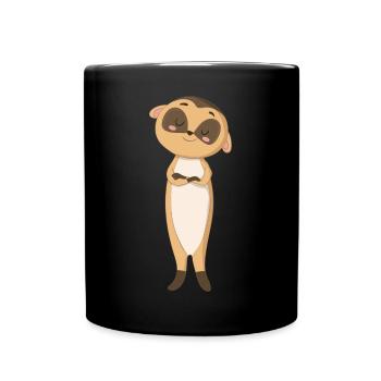 Suricate Doux - Mug uni - noir - Devant