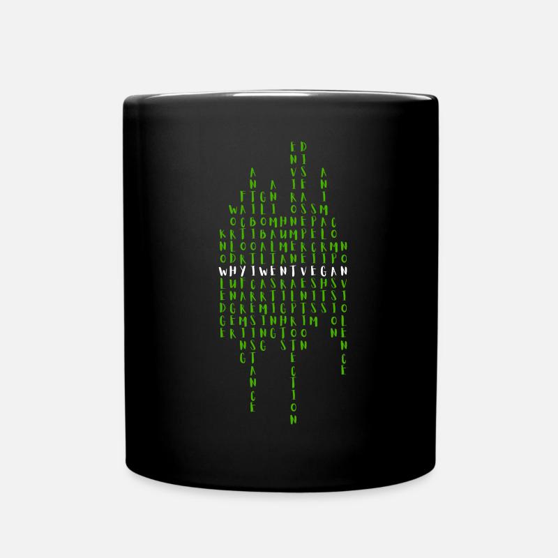 Why I went VEGAN 1a - Full Colour Mug - black