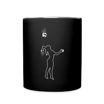 Chemise de passe-temps de joueur de volleyball - Mug uni - noir - Devant
