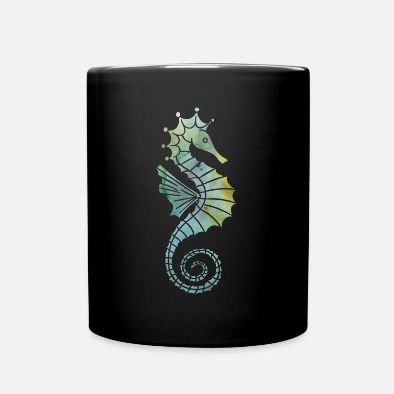 Seepferdchen - Tasse einfarbig - Schwarz