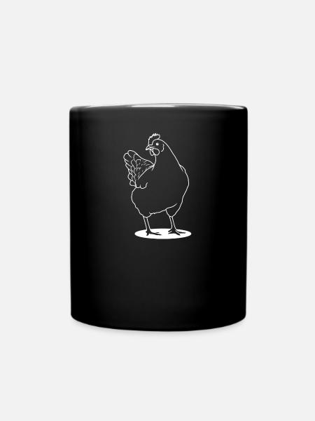 Huhn - Tasse einfarbig - Schwarz