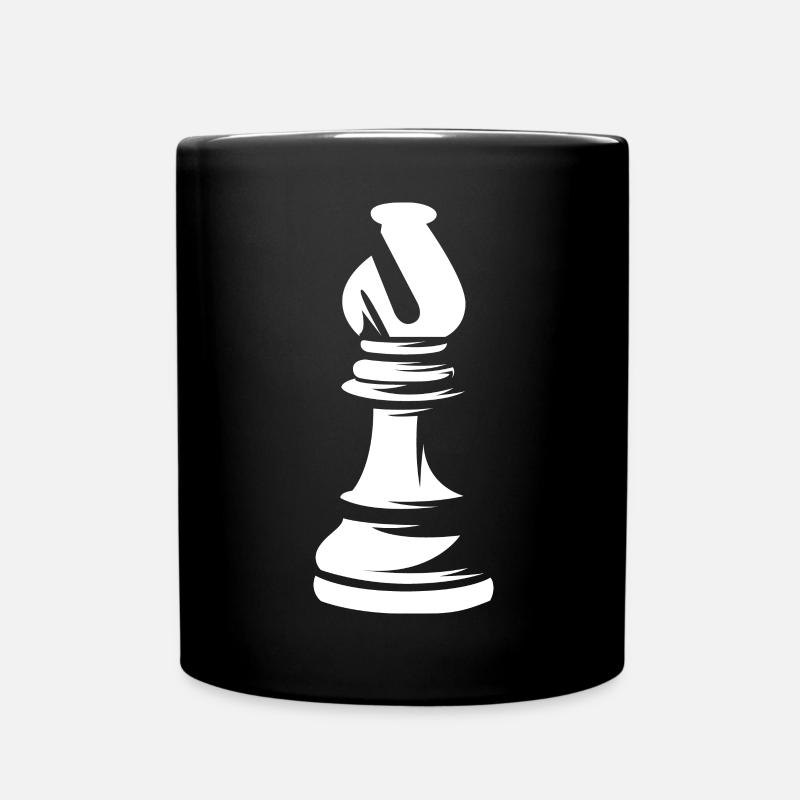 bishop läufer schach figur chess symbol Grafik - Tasse einfarbig - Schwarz
