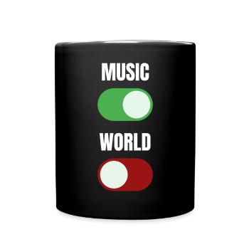 Music On World Off - Mug uni - noir - Devant