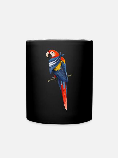 Ara rouge avec drapeau - Mug uni - noir