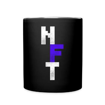 Vintage Cryptocurrency Crypto Trader Art NFT - Tasse einfarbig - Schwarz - Vorne