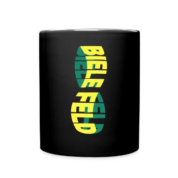 Bielefeld Deutschland Stadt Skyline Schrift Bunt - Tasse einfarbig - Schwarz - Vorne