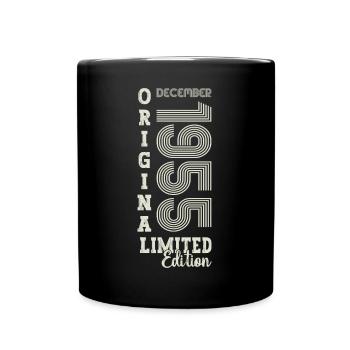 Cadeau original du 67e anniversaire de décembre 1955 - Mug uni - noir - Devant