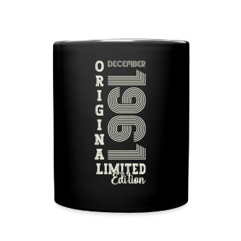 Original December 1961 61st birthday gift - Full Colour Mug - black - Front