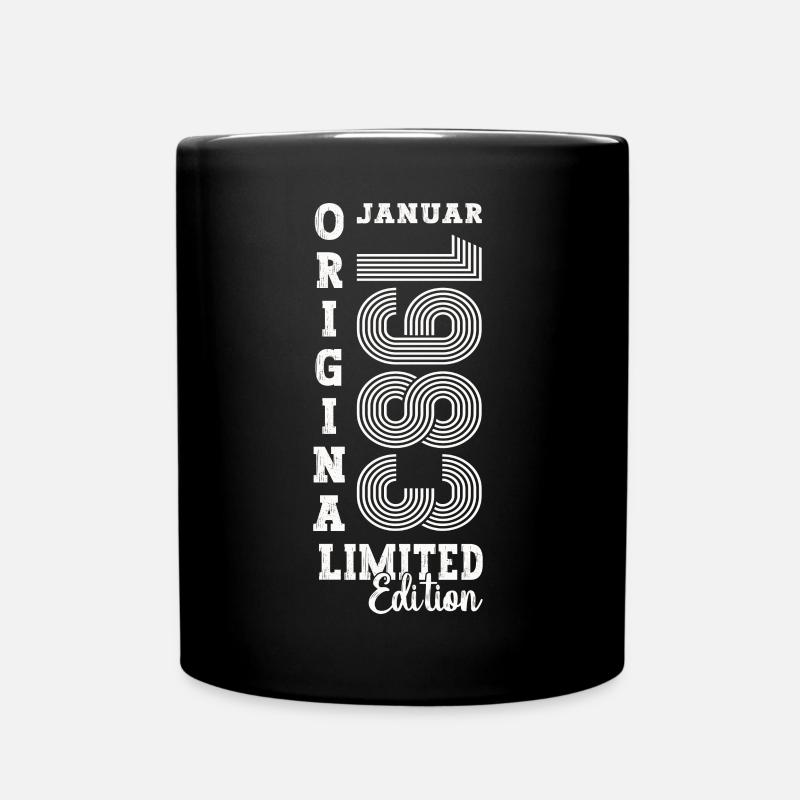 Jahrgang 1983 Januar 40. Geburtstag Geschenk Mann - Tasse einfarbig - Schwarz