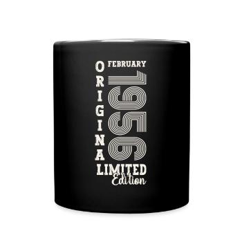 Février né en 1956 67e anniversaire cadeau homme - Mug uni - noir - Devant