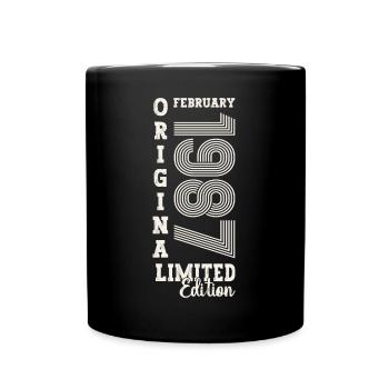 Février né 1987 36ème anniversaire cadeau homme - Mug uni - noir - Devant