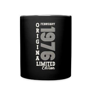Février né 1976 47ème anniversaire cadeau homme - Mug uni - noir - Devant