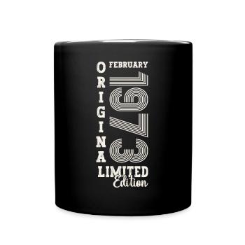February born 1973 50th birthday gift man - Full Colour Mug - black - Front