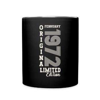 Février né 1972 51ème anniversaire cadeau homme - Mug uni - noir - Devant