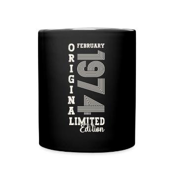 Février né 1974 49ème anniversaire cadeau homme - Mug uni - noir - Devant