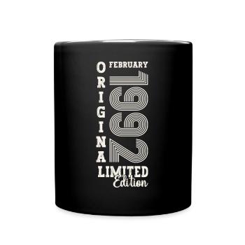 Février né 1992 31ème anniversaire cadeau homme - Mug uni - noir - Devant