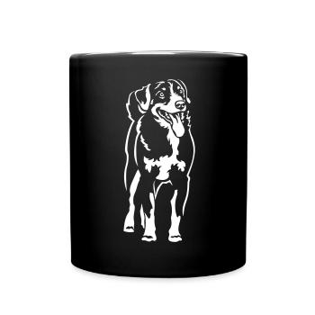 Appenzeller Sennenhund "Black Edition" - Tasse einfarbig - Schwarz - Vorne
