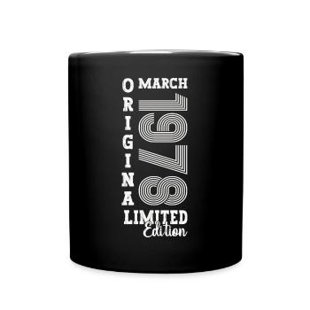 March Born 1978 45th birthday Mann Original - Full Colour Mug - black - Front