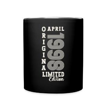 25th birthday man April Born 1998 Original - Full Colour Mug - black - Front