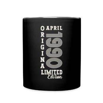 33rd birthday man April Born 1990 Original - Full Colour Mug - black - Front