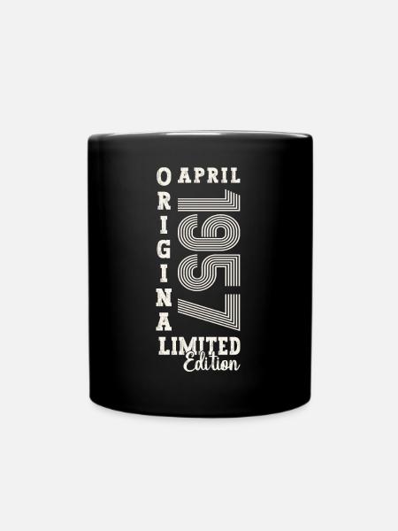 66. Geburtstag Mann April Jahrgang 1957 Original - Tasse einfarbig - Schwarz