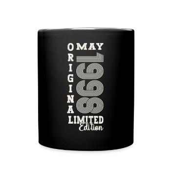 25th Birthday Man Original May Vintage 1998 - Full Colour Mug - black - Front