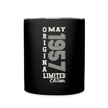 66th Birthday Man Original May Vintage 1957 - Full Colour Mug - black - Front