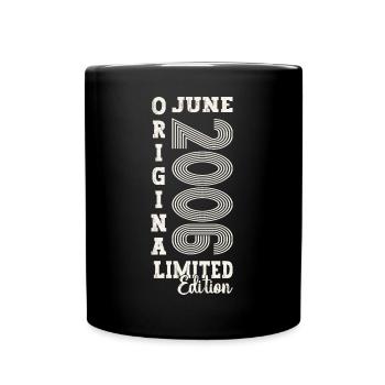 17th Birthday Man June Vintage 2006 Original - Full Colour Mug - black - Front