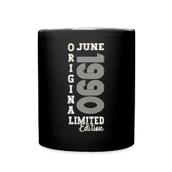 33rd Birthday Man June Year 1990 Original - Full Colour Mug - black - Front