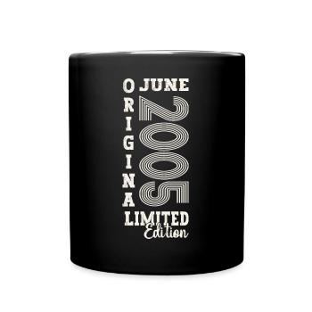 18ème Anniversaire Homme Juin Millésime 2005 Original - Mug uni - noir - Devant